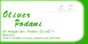 oliver podani business card